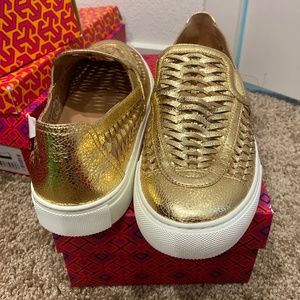 Brand new Tory Burch huarache slip ons